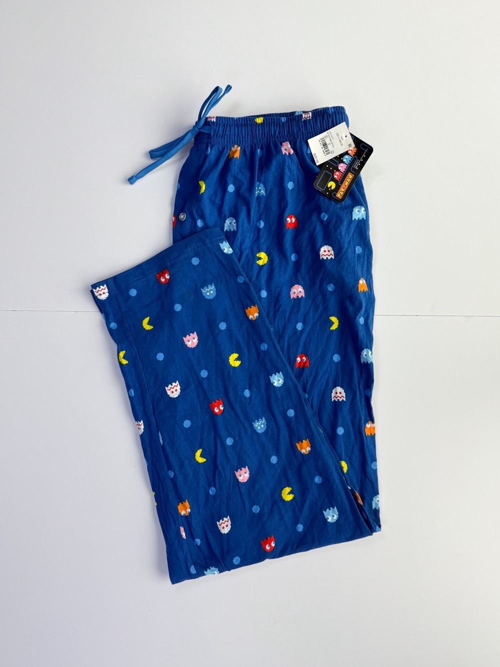 Blue Pac-Man Pattern Women's Pajama Pants